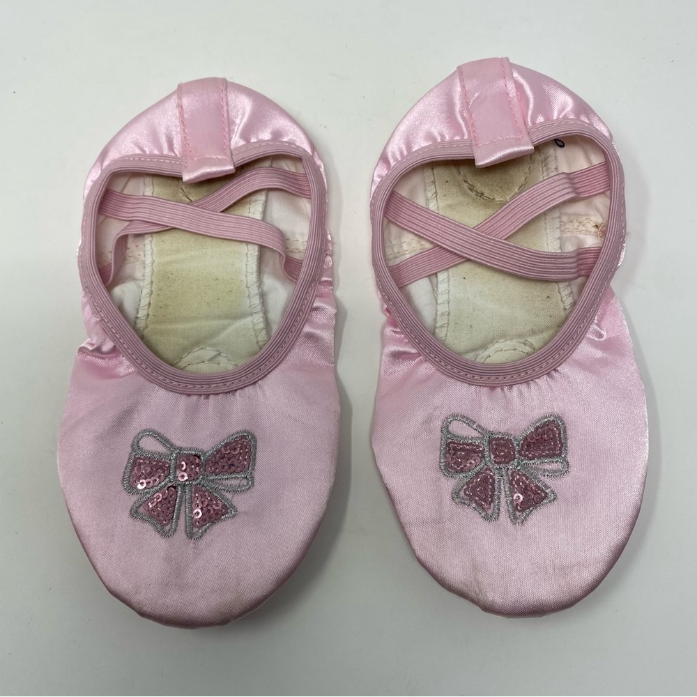 Pink Sequined Ballet Slipper Shoes - Picture 3 of 9